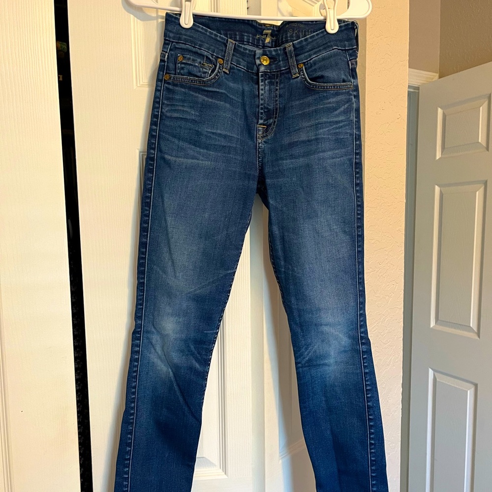 7 for all Mankind skinny jeans. Size 25